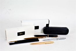 Parker Maxima fountain pen, with 14k gold nib, together with a Cabouchon ballpoint pen, set of three