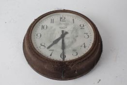 1930's Smith's Electric wall clock, with arabic numerals, housed within a bakelite case, 34cm