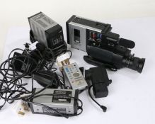 Ferguson Videostar C video recorder, with a TV zoom lens 8-48mm, and accessories to include