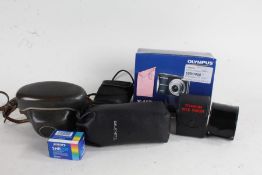 Cameras and lenses, to include an Afga Super Silette-LK camera, together with a boxed Super-