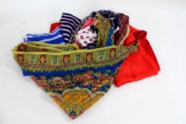 Collection of ladies scarves, including Aldbrook, Delamare, Hermes style examples and others (qty)