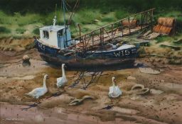 Neil Westwood (Contemporary) Low Tide, signed watercolour, 33cm x 23cm