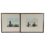 Randall Mason (20th century) After Willem Van Der Velde, coastal scenes, a pair of pencil signed