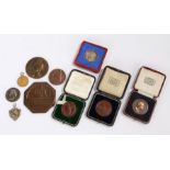 Colelction of medallions, to include the Hovis Bread medallion, struck in bronze and awarded to A.