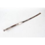 Burmese sword, with white metal mounted handle, 83cm long