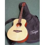 Taiga MG-30-MS acoustic guitar with Taiga soft case.