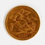 Victorian Half sovereign dated 1897 depicting St George and the dragon