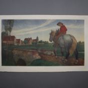 Boehle, Fritz (1873-1916, Frankfurt/Main) - Heimkehrender Bauer zu Pferd, Farbr