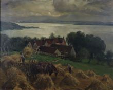 Hempfing, Wilhelm (1886 Schönau - 1948 Karlsruhe) - Ernte am Bodensee, Öl auf L