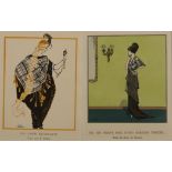 Zwei Art déco-Modestiche - aus "Gazette du Bon Ton", Februar und April 1914, "R
