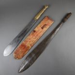 Zwei Massai-Schwerter Ol Alem - Kenia/Tansania 19./20.Jh., mit handgeschmiedete