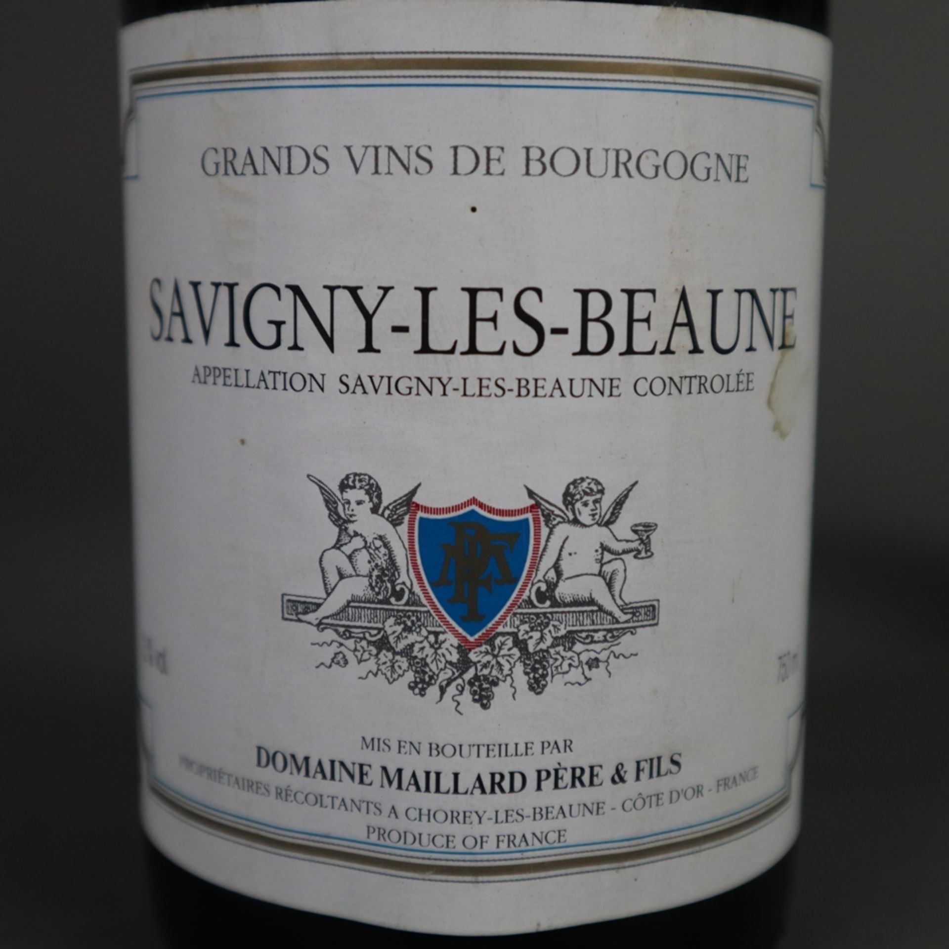 Weinkonvolut - 3 Flaschen: 1 x Savigny-les-Beaune 1991/ 1 x Beaune Premier Cru, - Bild 2 aus 6