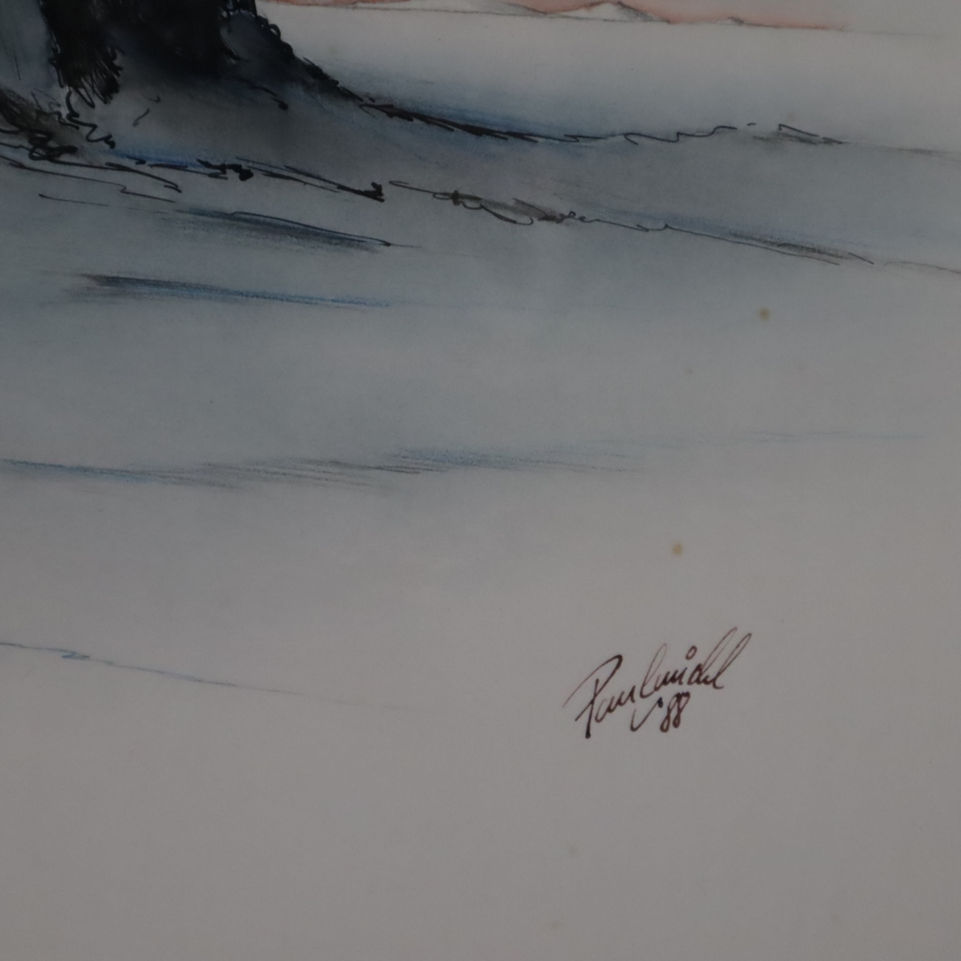 Paulmichl, Erich (1955 Crailsheim - 2012 Augsburg) - "Aufbruch", Aquarell auf P - Image 6 of 7