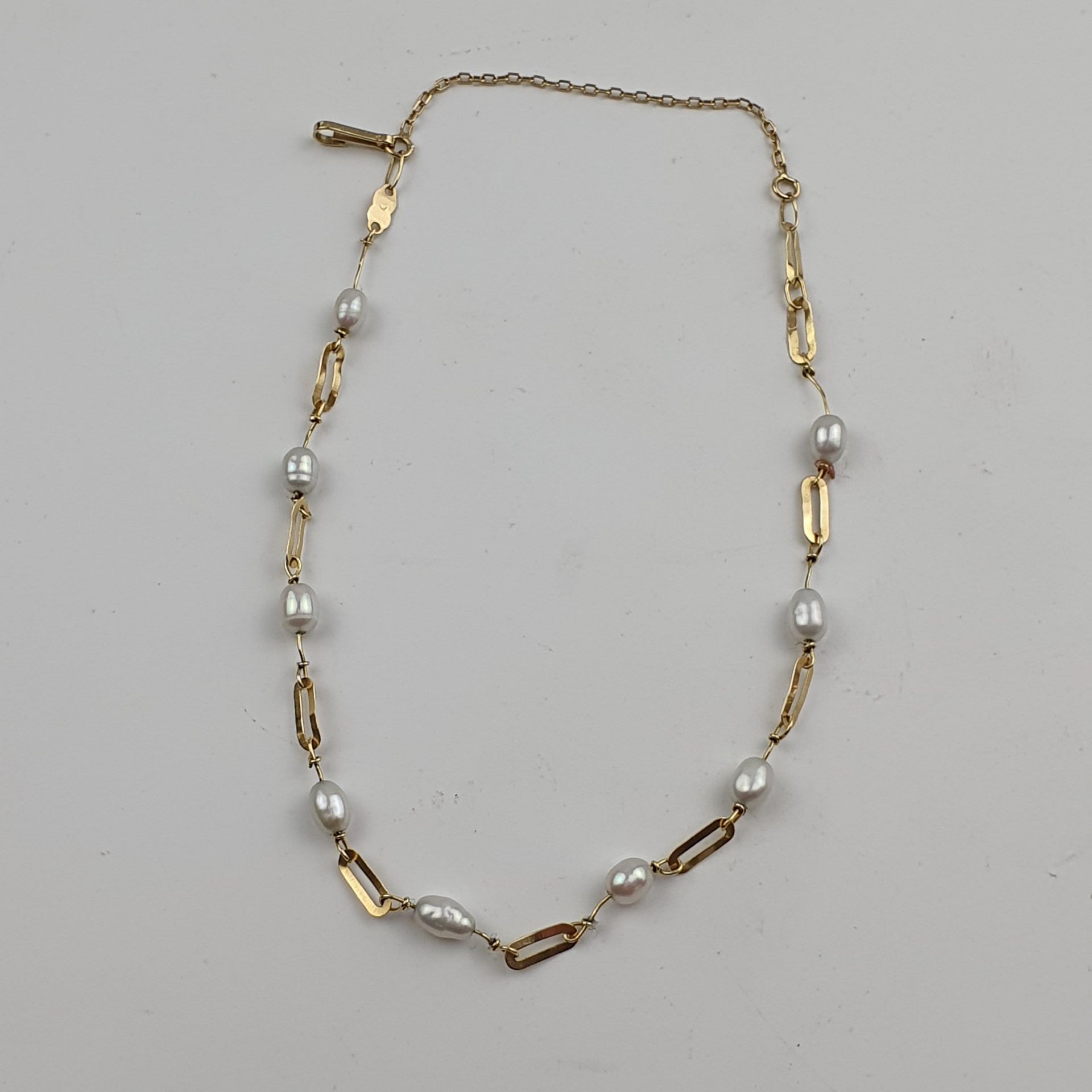 Filigranes Goldarmband - ovale Ringglieder aus 18 Kt.-Gelbgold (gestempelt "750