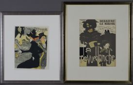 Zwei Affichen- 1x Henri de Toulouse-Lautrec, "Divan Japonais", Farblithografie