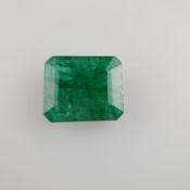 Großer geschliffener Smaragd - von ca. 46,50 ct., einfacher Smaragdschliff, los