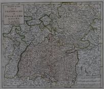 Tirion, Isaak (1705 Utrecht-1765 Amsterdam) - Landkarte Franken und Schwaben, i