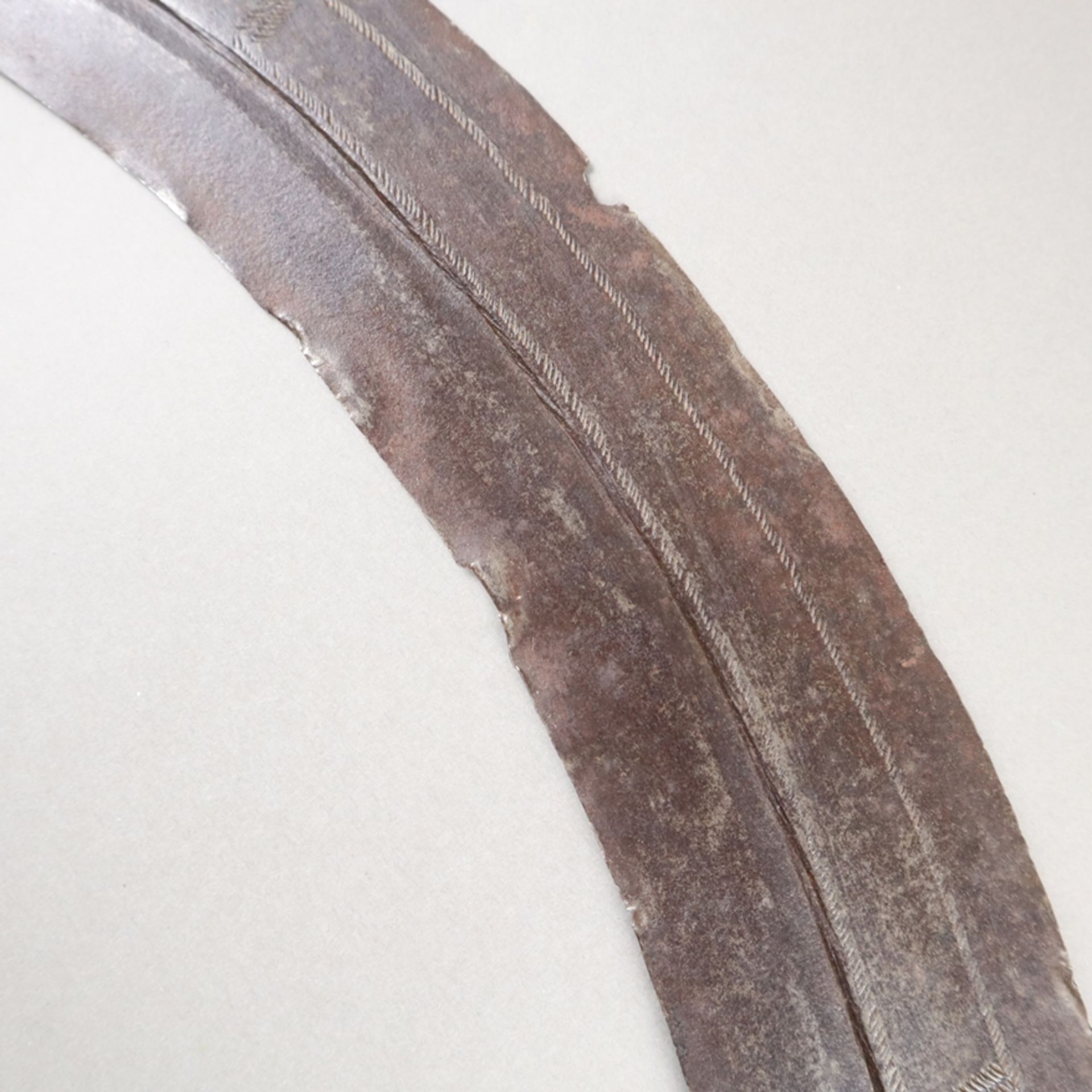 Afrikanisches Krummschwert - Gurade?, wohl Abessinien, breite stark gebogte Eis - Bild 3 aus 7