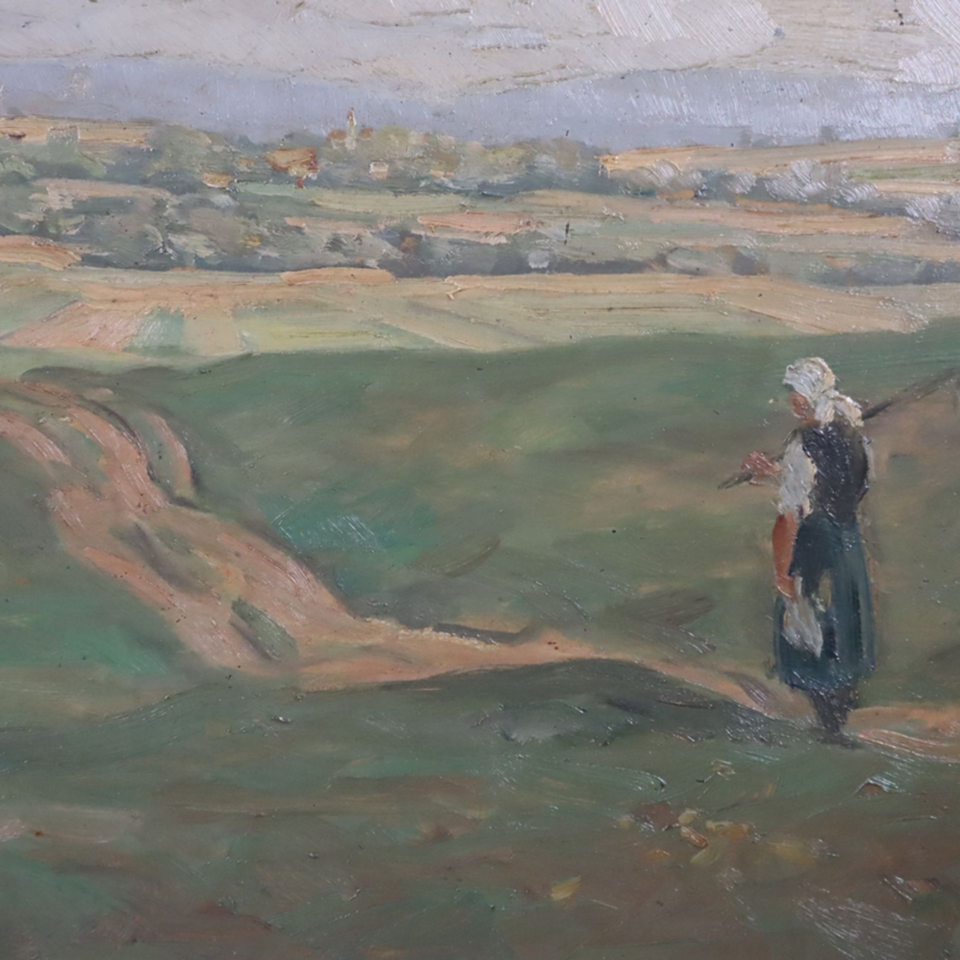 Zeyer, Erich (1903-Stuttgart-1960) - Bäuerin auf dem Heimweg, Öl auf Platte, un - Bild 4 aus 9