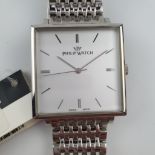 Armbanduhr Philip Watch - Quarzwerk, eckiges Edelstahlgehäuse, helles Zifferbla