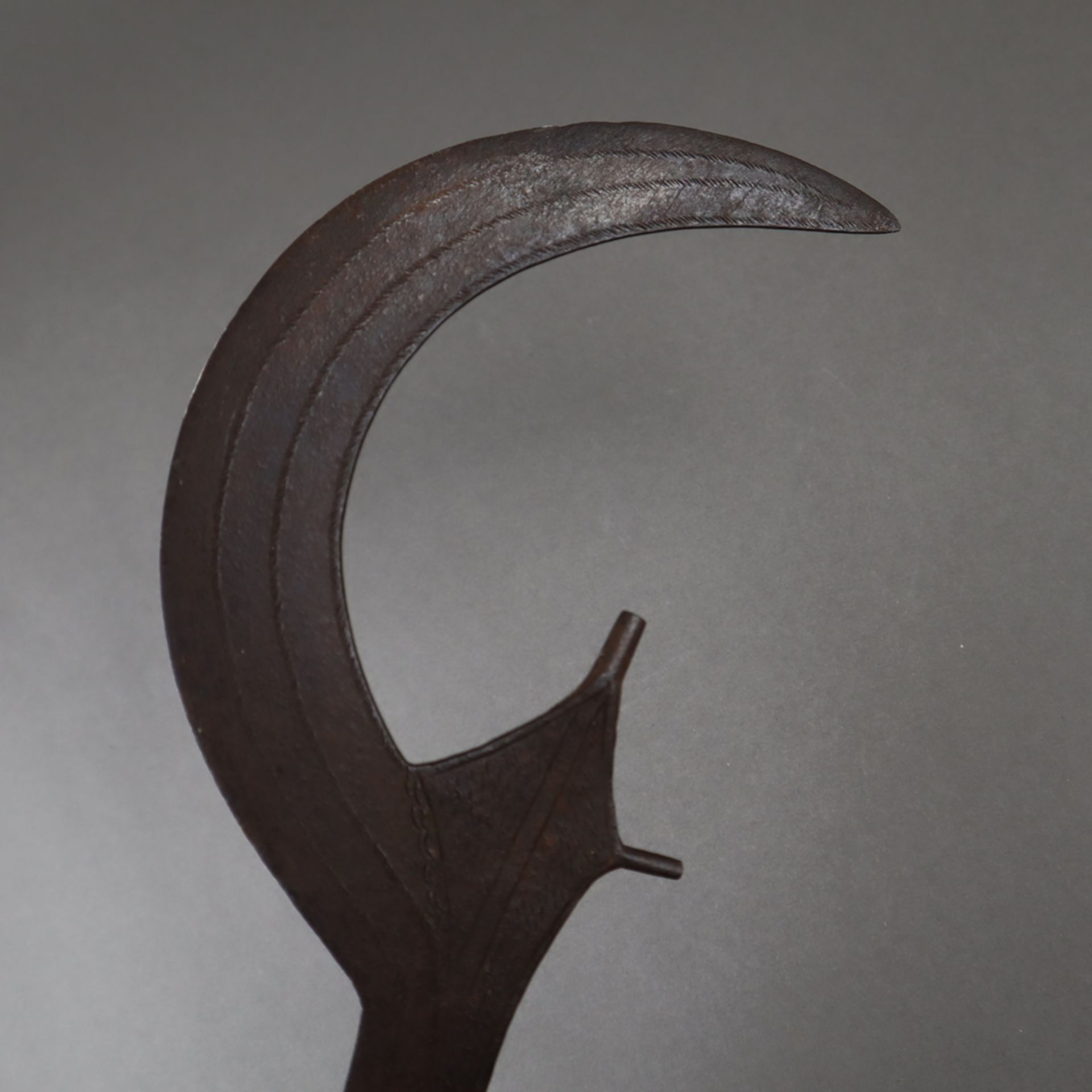 Ngulu - Sichelmesser/Richtschwert der Ngombe, D.R. Kongo, formtypische Eisenkli - Bild 2 aus 5