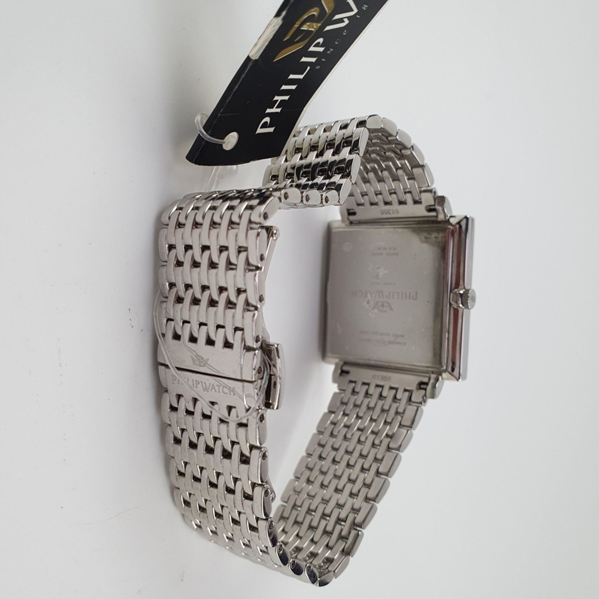 Armbanduhr Philip Watch - Quarzwerk, eckiges Edelstahlgehäuse, helles Zifferbla - Bild 4 aus 4