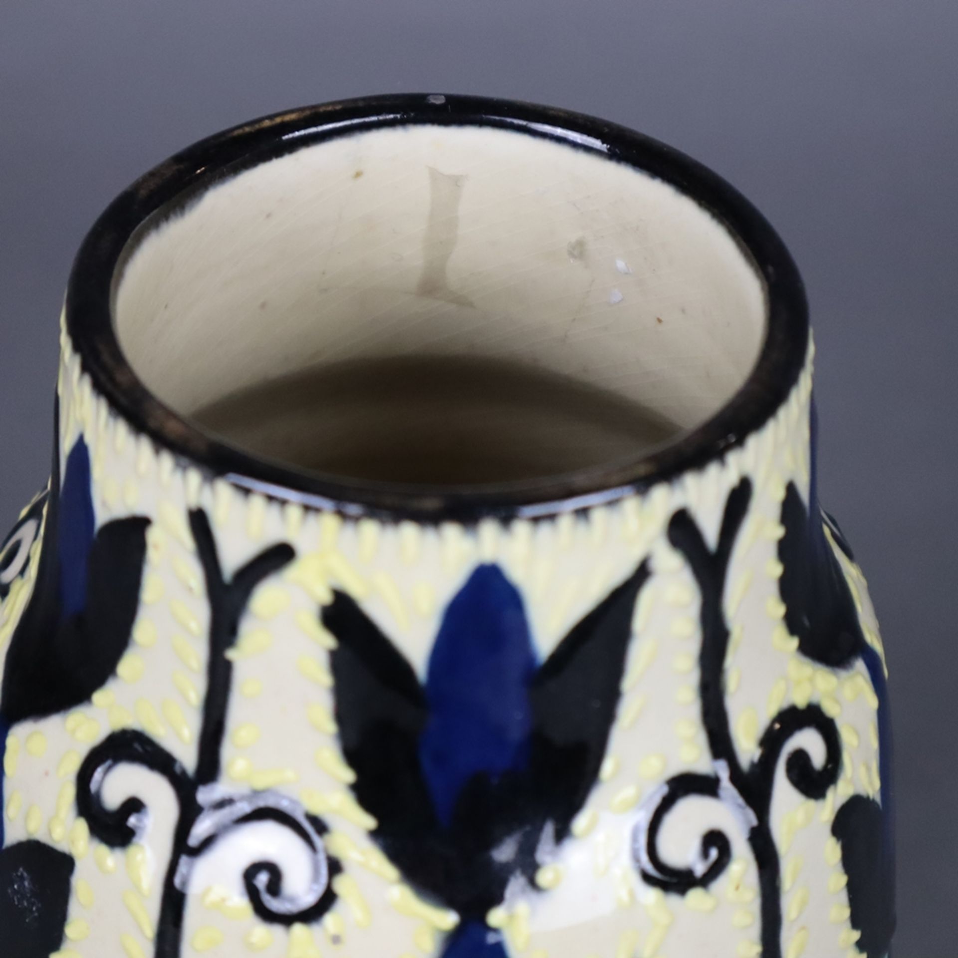 Keramikvase - Tonwerke Kandern, nach 1915, Mod.nr.: 953, konisch zulaufende For - Image 2 of 6