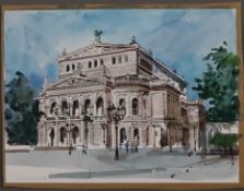 Jäger, Gerhard (20./21.Jh.) - Alte Oper in Frankfurt/M., Aquarell auf Papier, u