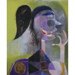 Clavo, Vicente (1923 Madrid - 1994 Balearen) - Mujer / Woman, 1980, Öl auf Holz