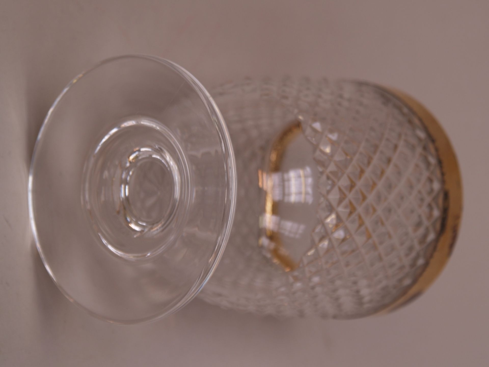 Kaviar-Prunkglas - Kristallglas mit vergoldetem Sterling-Silber-Überzug (starke - Bild 2 aus 2