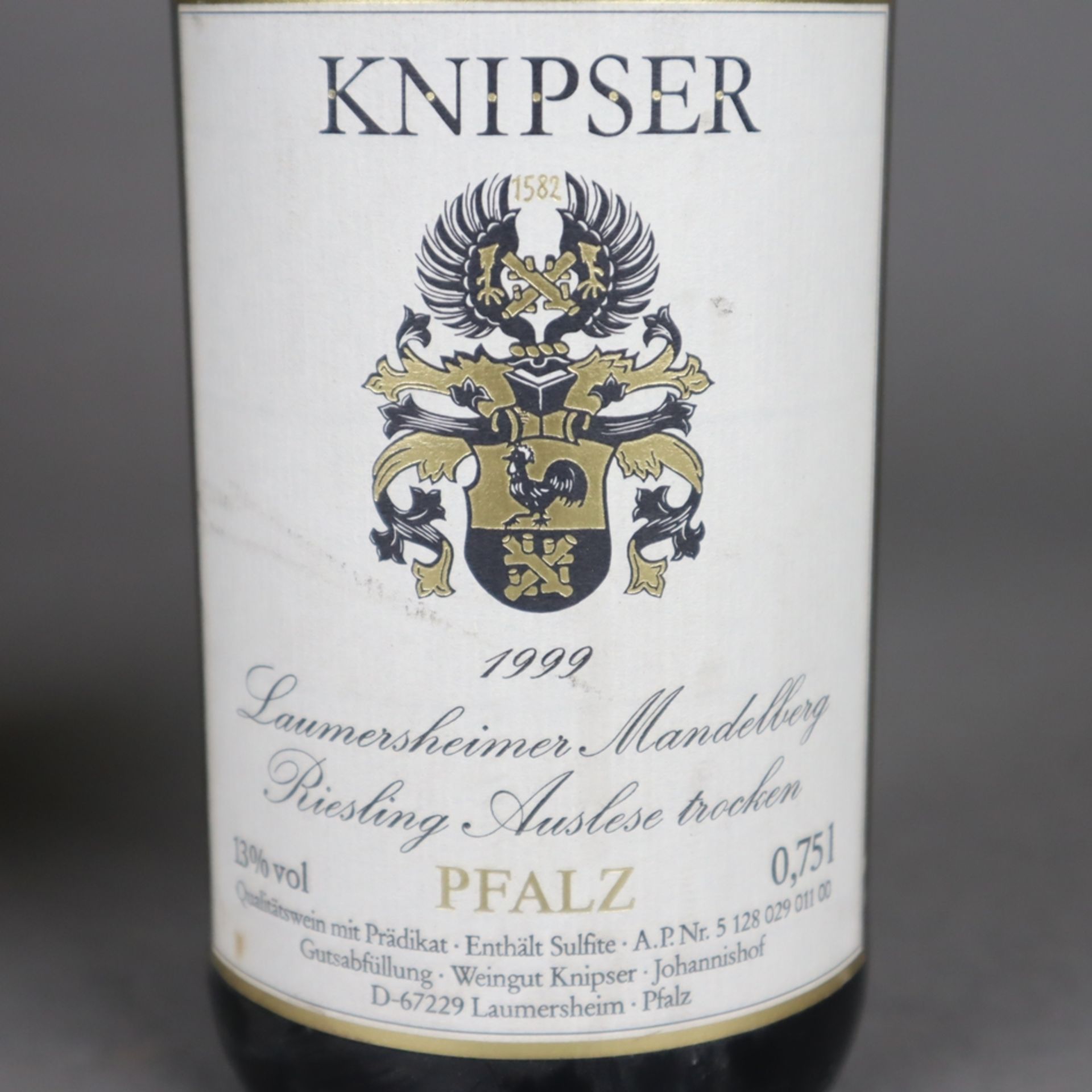 Weinkonvolut - 2 Flaschen 1999er Laumersheimer Mandelberg, Riesling Auslese, We - Bild 4 aus 5