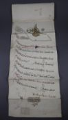 Osmanischer Erlass „Ferman“ - Urkunde mit der Tughra von Sultan Abdülhamid II.