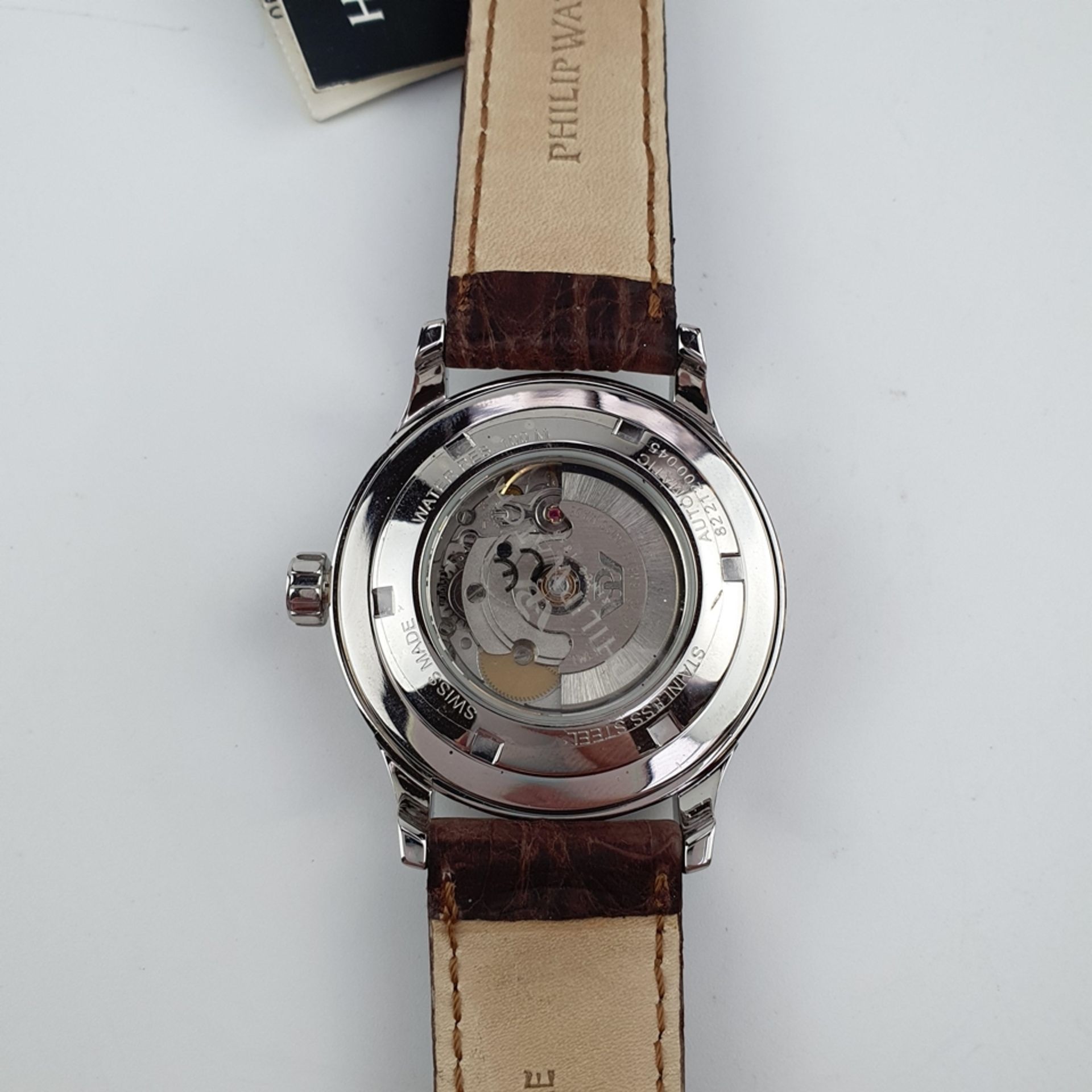 Herrenarmbanduhr Philip Watch - Automatic, Swiss made, Edelstahlgehäuse, weißes - Bild 4 aus 4