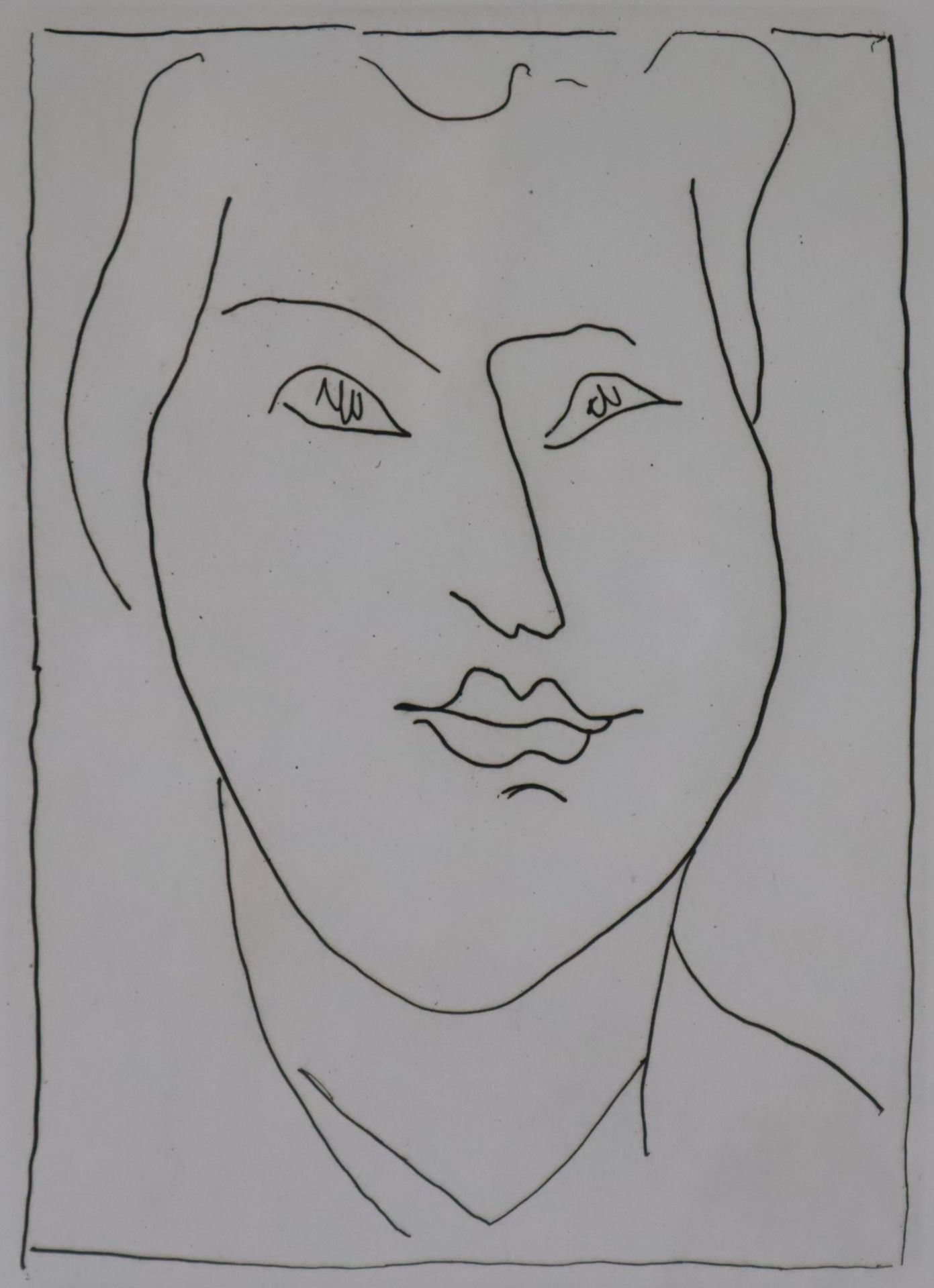 Matisse, Henri (1869-1954) - "Visage de face", Radierung 1948/49, Probedruck, W