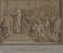 Sueur, Nicholas le (1690-Paris-1764, nach) - "La Messe - nach Polidoro da Carav