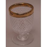 Kaviar-Prunkglas - Kristallglas mit vergoldetem Sterling-Silber-Überzug (starke