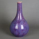 Flaschenvase mit 'Flambé'-Glasur - China, ausgehende Qing-Dynastie, Stand ungla
