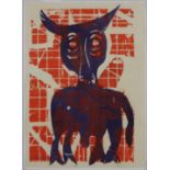 Grieshaber, Hap (Helmut Andreas Paul, 1909-1981) - 'Minotaurus', Farbholzschnit