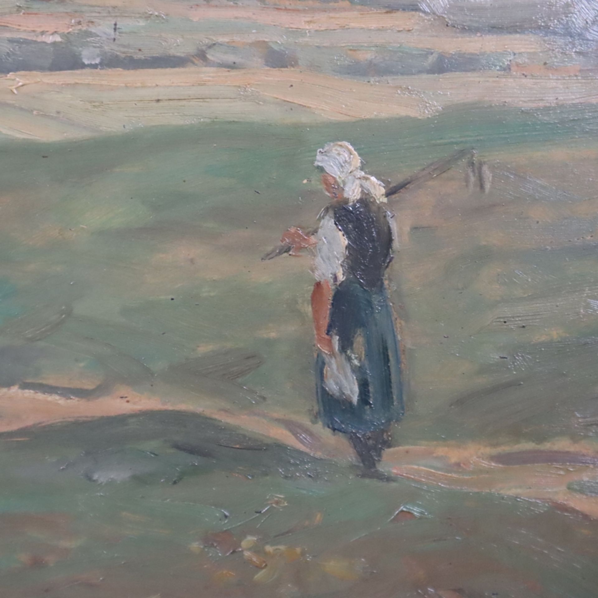 Zeyer, Erich (1903-Stuttgart-1960) - Bäuerin auf dem Heimweg, Öl auf Platte, un - Bild 3 aus 9