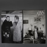 Konvolut: Zwei Fotografien von Maria Callas - s/w Fotografien, 1x Maria Callas mit P.P. Pasolini am
