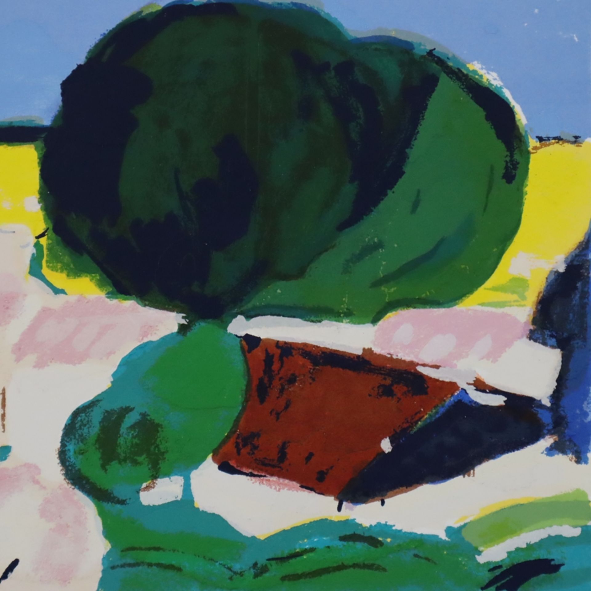 Yaskil, Amos (*1936 Haifa) - Landschaft, Farbserigrafie, in Blei signiert und num. 94/250, Darstell