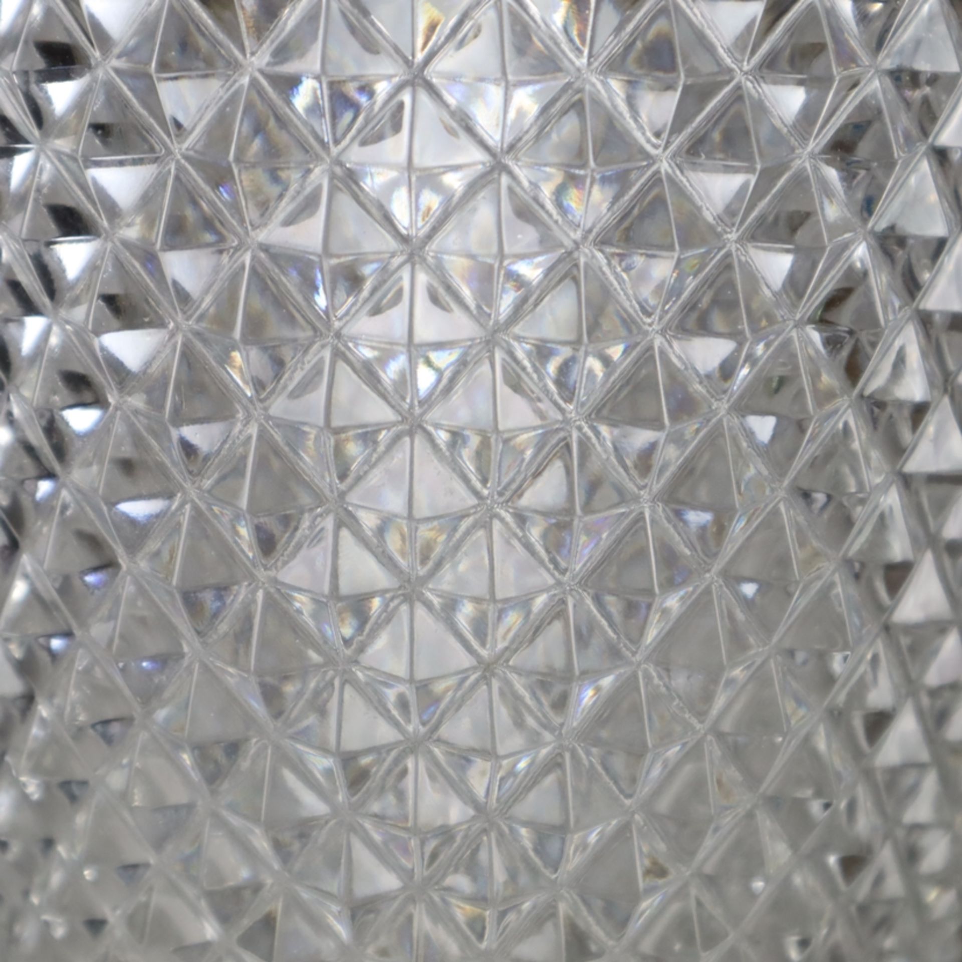 Glasvase mit Silbermontur - farblose Kristallvase mit Diamantschliff und glattem Sterlingsilber-Ran - Bild 3 aus 6