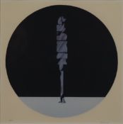 Erhardt, Hans Martin (1938 Emmendingen - 2015 ebenda)- "Komposition mit Kreis", Farblithografie, un