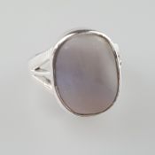 Opal-Ring - 925er Silber, Ringkopf besetzt mit ovalem | 925 Silver Opal Gemstone Ring with a 14ct S