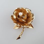 Vintage-Blütenbrosche - BOUCHER / USA, 1962-65, vergoldetes Metall, naturgetreu ausgearbeitete voll
