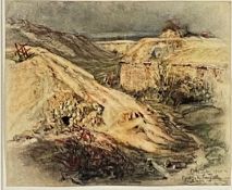 Jouas, Charles - "Paysage", Pastell und Bleistiftzeichnung, 1930, unten rechts datiert "Oktober 193