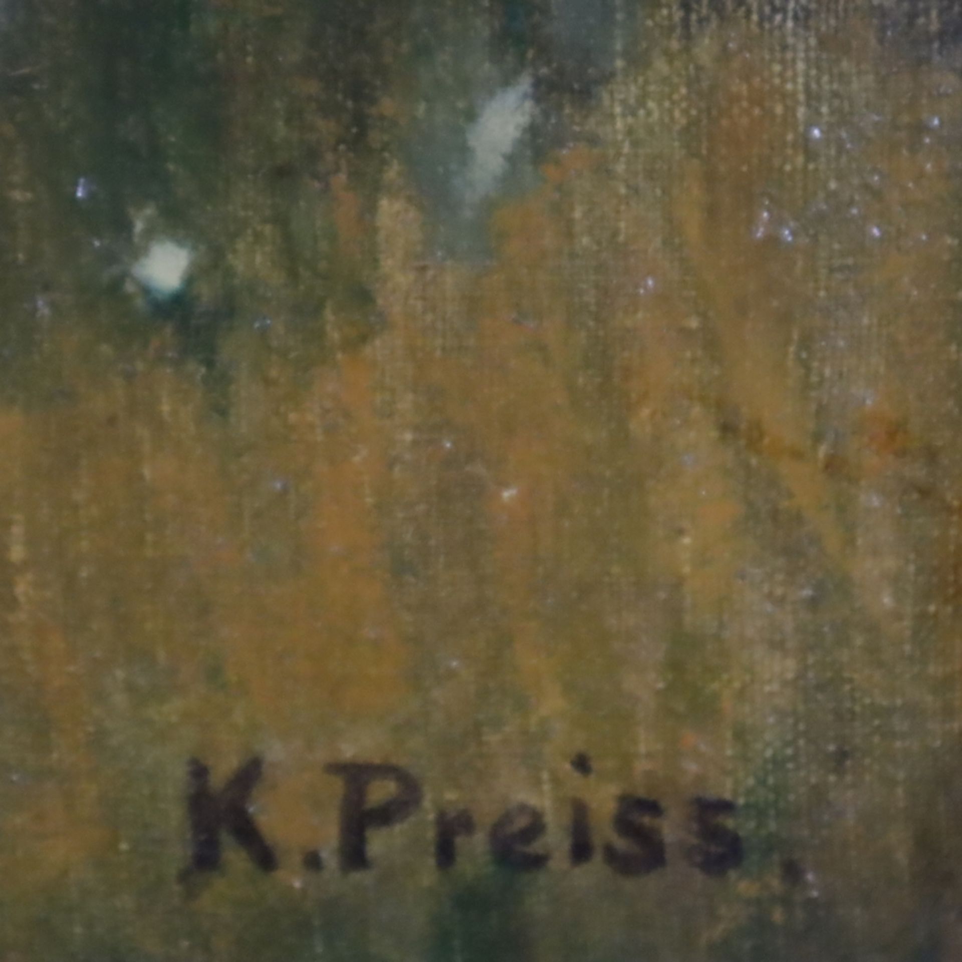 Preiss, Karl (1885 - 1960) - Hügellandschaft mit Festung, Öl auf Leinwand, unten rechts signiert "K - Image 6 of 9