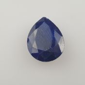 Loser Saphir - Tropfenschliff, blau (gefärbt), ca | 37.30ct Certified Earth Mined Teardrop Shape Bl