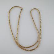 Lange Goldkette - Gelbgold 585/000, Länge ca. 80cm, ca. 64,2 g