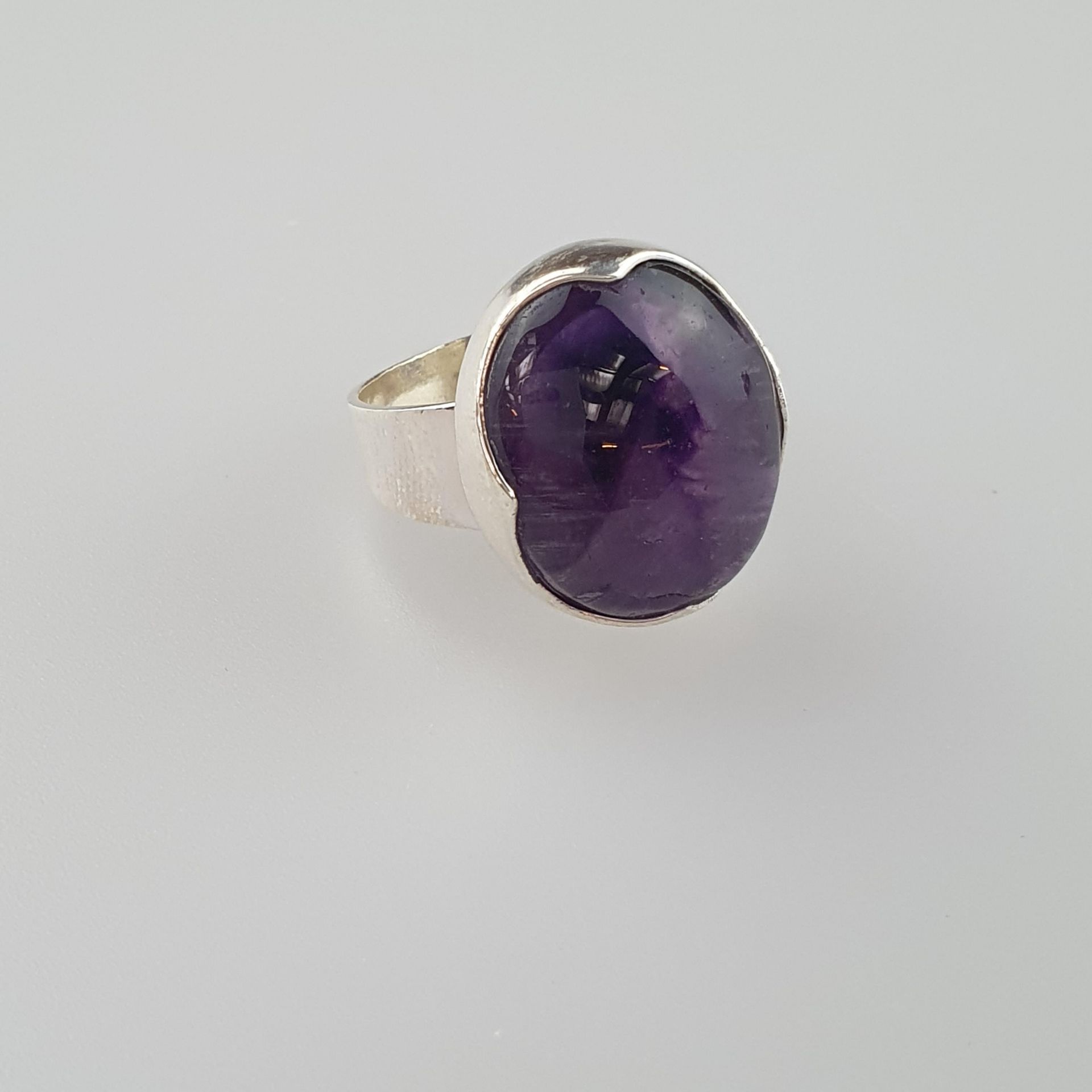 Amethyst-Ring und -Anhänger mit Kette - 925er Si | Amethyst Gemstone pendant with Matching ring in - Image 5 of 8